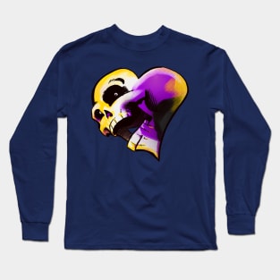 Non-Binary Heart-Skull Long Sleeve T-Shirt